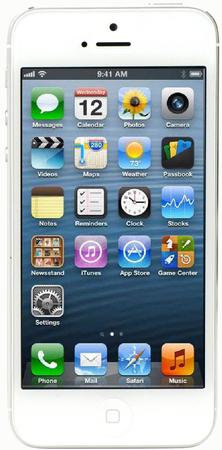 Смартфон Apple iPhone 5 32Gb White & Silver - Красноярск